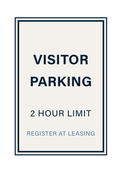 R.8 visitor parking plate.