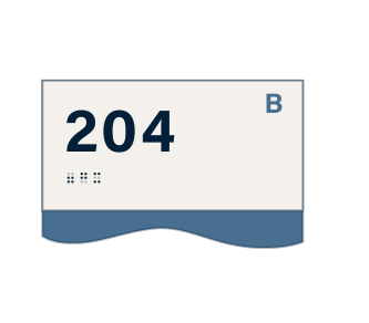 T.1 unit plaque 204, face on.