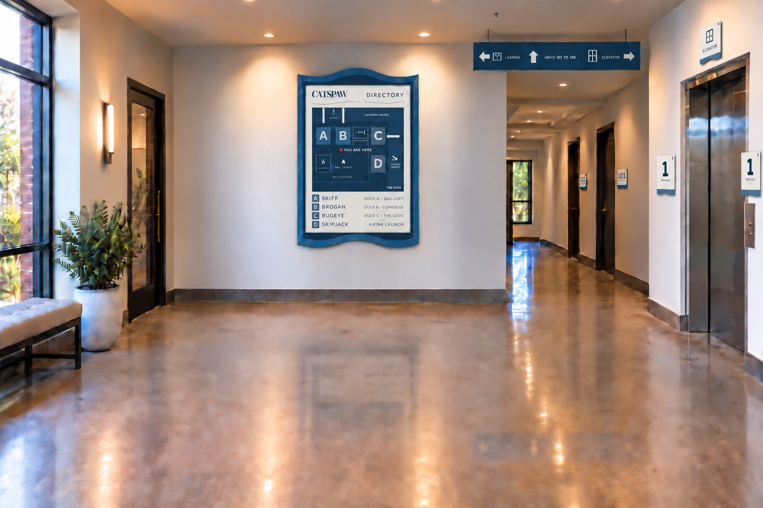 V.4, inside the Brogan lobby.